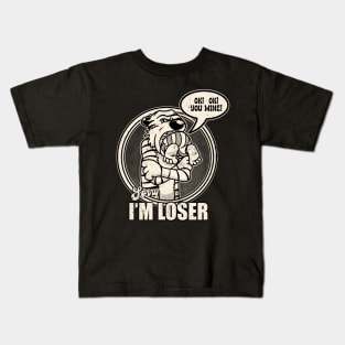 Drawing retro Vintage 80s and 90s Sorry I'm loser Kids T-Shirt